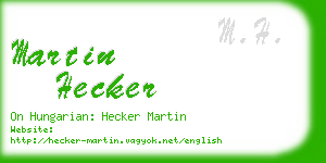 martin hecker business card